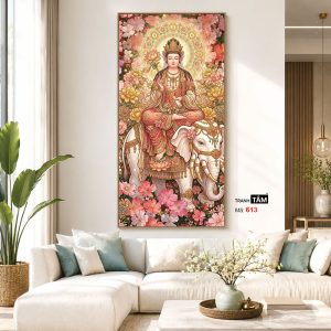 Phổ Hiền Bồ Tát | Tranh hộp đèn cao cấp | Mã tranh 613 | Tranh TÂM - Ảnh 5