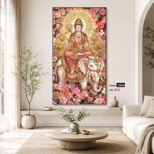 Phổ Hiền Bồ Tát | Tranh hộp đèn cao cấp | Mã tranh 613 | Tranh TÂM - Ảnh 4