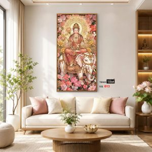 Phổ Hiền Bồ Tát | Tranh hộp đèn cao cấp | Mã tranh 613 | Tranh TÂM - Ảnh 3