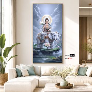 Phổ Hiền Bồ Tát | Tranh hộp đèn cao cấp | Mã tranh 614  | Tranh TÂM - Ảnh 5