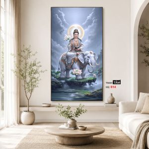 Phổ Hiền Bồ Tát | Tranh hộp đèn cao cấp | Mã tranh 614  | Tranh TÂM - Ảnh 4