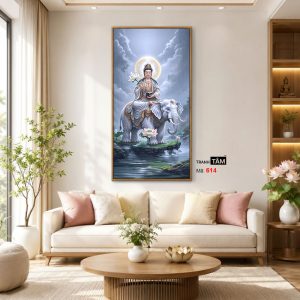 Phổ Hiền Bồ Tát | Tranh hộp đèn cao cấp | Mã tranh 614  | Tranh TÂM - Ảnh 3