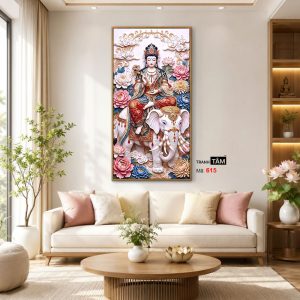 Phổ Hiền Bồ Tát | Tranh hộp đèn cao cấp | Mã tranh 615 | Tranh TÂM - Ảnh 3