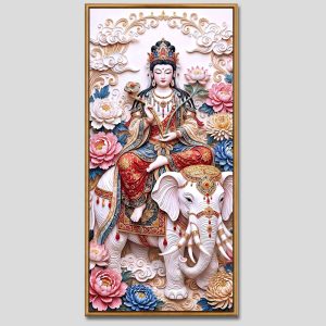 Phổ Hiền Bồ Tát | Tranh hộp đèn cao cấp | Mã tranh 615 | Tranh TÂM