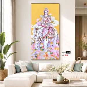 Phổ Hiền Bồ Tát | Tranh hộp đèn cao cấp | Mã tranh 616 | Tranh TÂM - Ảnh 5