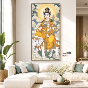 Phổ Hiền Bồ Tát | Tranh hộp đèn cao cấp | Mã tranh 617 | Tranh TÂM - Ảnh 5