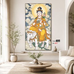 Phổ Hiền Bồ Tát | Tranh hộp đèn cao cấp | Mã tranh 617 | Tranh TÂM - Ảnh 4