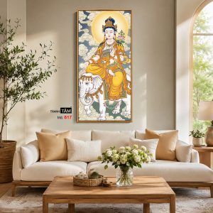 Alternative view of Phổ Hiền Bồ Tát | Tranh hộp đèn cao cấp | Mã tranh 617 | Tranh TÂM