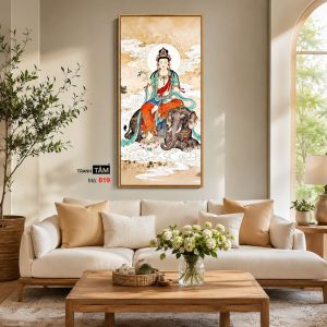 Alternative view of Phổ Hiền Bồ Tát | Tranh hộp đèn cao cấp | Mã tranh 619 | Tranh TÂM