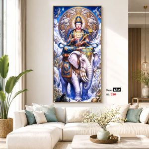 Phổ Hiền Bồ Tát | Tranh hộp đèn cao cấp | Mã tranh 620 | Tranh TÂM - Ảnh 5