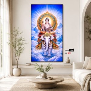 Phổ Hiền Bồ Tát | Tranh hộp đèn cao cấp | Mã tranh 621 | Tranh TÂM - Ảnh 4