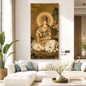 Phổ Hiền Bồ Tát | Tranh hộp đèn cao cấp | Mã tranh 622 | Tranh TÂM - Ảnh 5