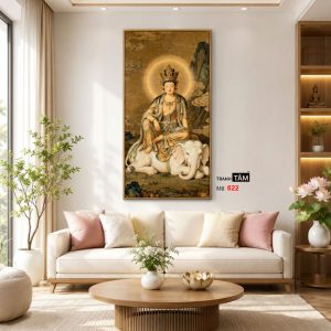 Phổ Hiền Bồ Tát | Tranh hộp đèn cao cấp | Mã tranh 622 | Tranh TÂM - Ảnh 3