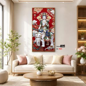Phổ Hiền Bồ Tát | Tranh hộp đèn cao cấp | Mã tranh 623 | Tranh TÂM - Ảnh 3