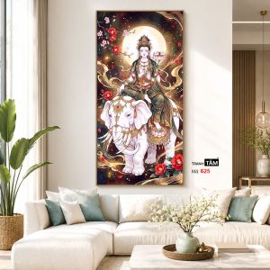 Phổ Hiền Bồ Tát | Tranh hộp đèn cao cấp | Mã tranh 625 | Tranh TÂM - Ảnh 5