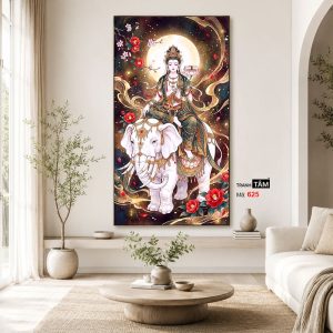 Phổ Hiền Bồ Tát | Tranh hộp đèn cao cấp | Mã tranh 625 | Tranh TÂM - Ảnh 4