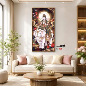 Phổ Hiền Bồ Tát | Tranh hộp đèn cao cấp | Mã tranh 625 | Tranh TÂM - Ảnh 3