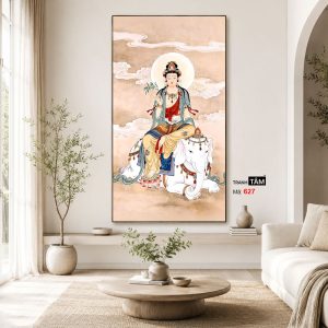 Phổ Hiền Bồ Tát | Tranh hộp đèn cao cấp | Mã tranh 627 | Tranh TÂM - Ảnh 4