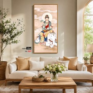 Alternative view of Phổ Hiền Bồ Tát | Tranh hộp đèn cao cấp | Mã tranh 627 | Tranh TÂM
