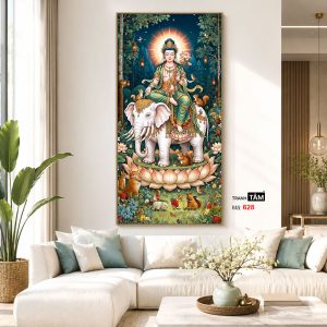 Phổ Hiền Bồ Tát | Tranh hộp đèn cao cấp | Mã tranh 628 | Tranh TÂM - Ảnh 5