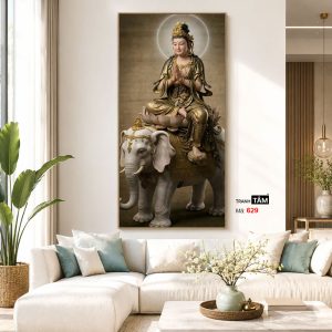 Phổ Hiền Bồ Tát | Tranh hộp đèn cao cấp | Mã tranh 629 | Tranh TÂM - Ảnh 5