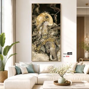 Phổ Hiền Bồ Tát | Tranh hộp đèn cao cấp | Mã tranh 630 | Tranh TÂM - Ảnh 5