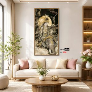 Phổ Hiền Bồ Tát | Tranh hộp đèn cao cấp | Mã tranh 630 | Tranh TÂM - Ảnh 3