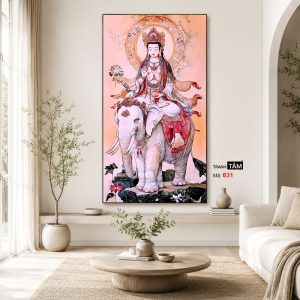 Phổ Hiền Bồ Tát | Tranh hộp đèn cao cấp | Mã tranh 631 | Tranh TÂM - Ảnh 4
