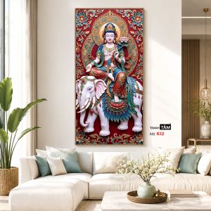 Phổ Hiền Bồ Tát | Tranh hộp đèn cao cấp | Mã tranh 632 | Tranh TÂM - Ảnh 5