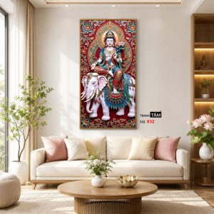 Phổ Hiền Bồ Tát | Tranh hộp đèn cao cấp | Mã tranh 632 | Tranh TÂM - Ảnh 3