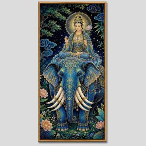 Phổ Hiền Bồ Tát | Tranh hộp đèn cao cấp | Mã tranh 633 | Tranh TÂM