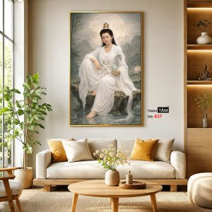 Quán Thế Âm Bồ Tát | Tranh hộp đèn cao cấp | Mã tranh 637 | Tranh TÂM - Ảnh 3