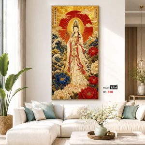 Quán Thế Âm Bồ Tát | Tranh hộp đèn cao cấp | Mã tranh 638 | Tranh TÂM - Ảnh 5