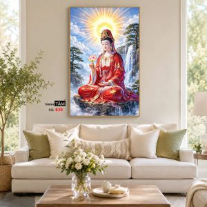 Quán Thế Âm Bồ Tát | Tranh hộp đèn cao cấp | Mã tranh 639 | Tranh TÂM - Ảnh 4