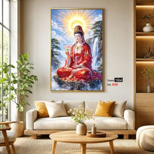 Quán Thế Âm Bồ Tát | Tranh hộp đèn cao cấp | Mã tranh 639 | Tranh TÂM - Ảnh 3