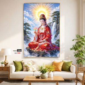 Alternative view of Quán Thế Âm Bồ Tát | Tranh hộp đèn cao cấp | Mã tranh 639 | Tranh TÂM