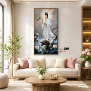 Quán Thế Âm Bồ Tát | Tranh hộp đèn cao cấp | Mã tranh 643 | Tranh TÂM - Ảnh 3