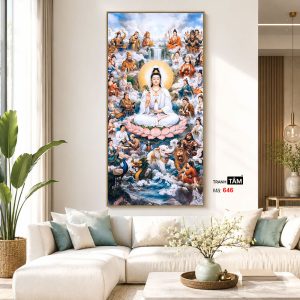 Quán Thế Âm Bồ Tát | Tranh hộp đèn cao cấp | Mã tranh 646 | Tranh TÂM - Ảnh 5