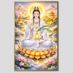 Quán Thế Âm Bồ Tát | Tranh hộp đèn cao cấp | Mã tranh 647 | Tranh TÂM