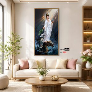 Quán Thế Âm Bồ Tát | Tranh hộp đèn cao cấp | Mã tranh 652 | Tranh TÂM - Ảnh 3