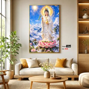 Quán Thế Âm Bồ Tát | Tranh hộp đèn cao cấp | Mã tranh 656 | Tranh TÂM - Ảnh 3