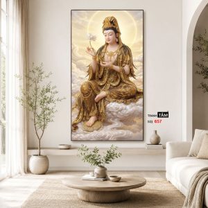 Quán Thế Âm Bồ Tát | Tranh hộp đèn cao cấp | Mã tranh 657 | Tranh TÂM - Ảnh 4