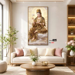 Quán Thế Âm Bồ Tát | Tranh hộp đèn cao cấp | Mã tranh 657 | Tranh TÂM - Ảnh 3