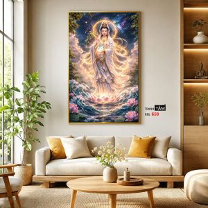Quán Thế Âm Bồ Tát | Tranh hộp đèn cao cấp | Mã tranh 658 | Tranh TÂM - Ảnh 3