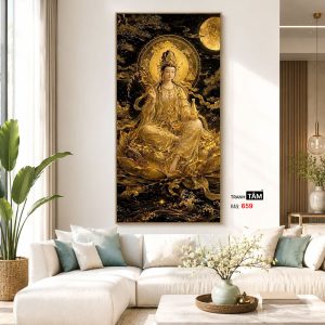 Quán Thế Âm Bồ Tát | Tranh hộp đèn cao cấp | Mã tranh 659 | Tranh TÂM - Ảnh 5