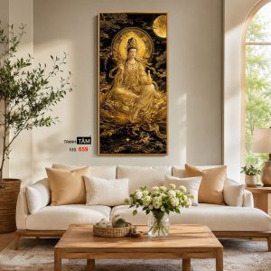 Alternative view of Quán Thế Âm Bồ Tát | Tranh hộp đèn cao cấp | Mã tranh 659 | Tranh TÂM