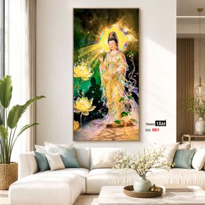 Quán Thế Âm Bồ Tát | Tranh hộp đèn cao cấp | Mã tranh 661 | Tranh TÂM - Ảnh 5