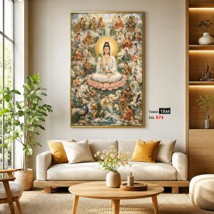 Quán Thế Âm Bồ Tát | Tranh hộp đèn cao cấp | Mã tranh 674 | Tranh TÂM - Ảnh 3