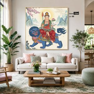 Văn Thù Sư Lợi Bồ Tát | Tranh hộp đèn cao cấp | Mã tranh 68 | Tranh TÂM - Ảnh 4