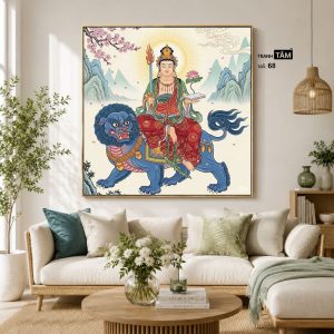 Văn Thù Sư Lợi Bồ Tát | Tranh hộp đèn cao cấp | Mã tranh 68 | Tranh TÂM - Ảnh 3